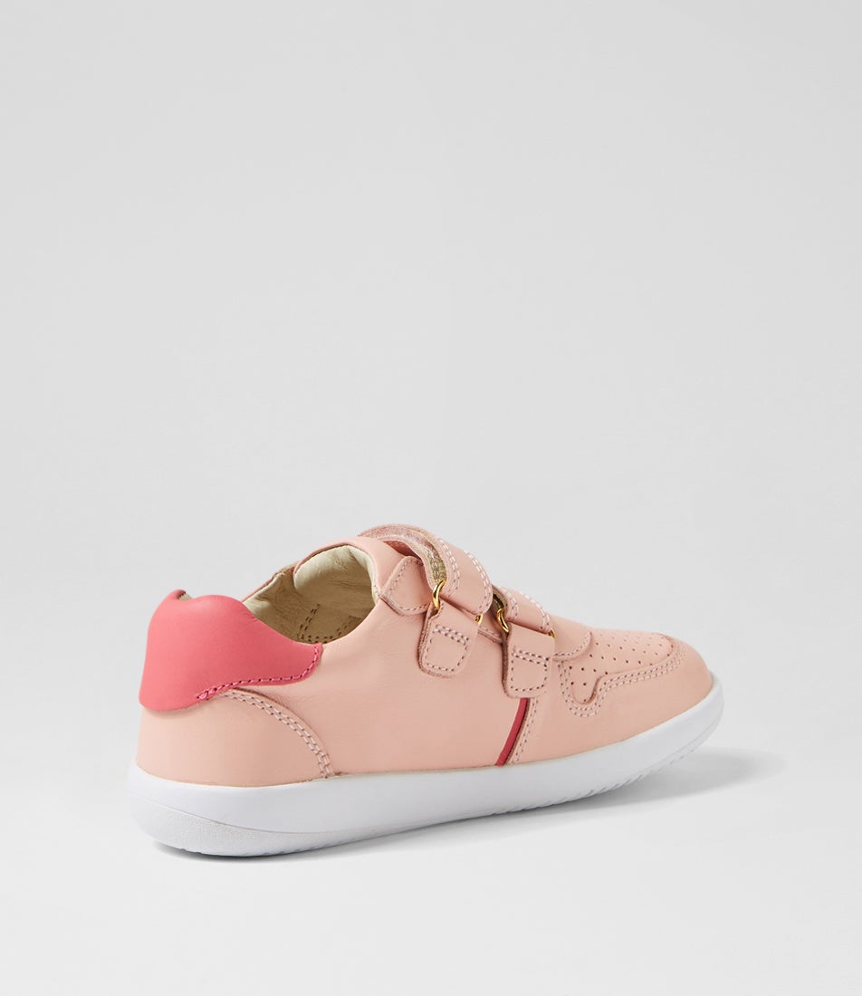 Bobux Kp Riley Junior Seashell Guava Leather Sneakers