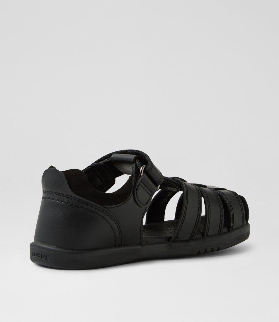 Bobux Kp Roam School Junior Black Leather Flat Shoes