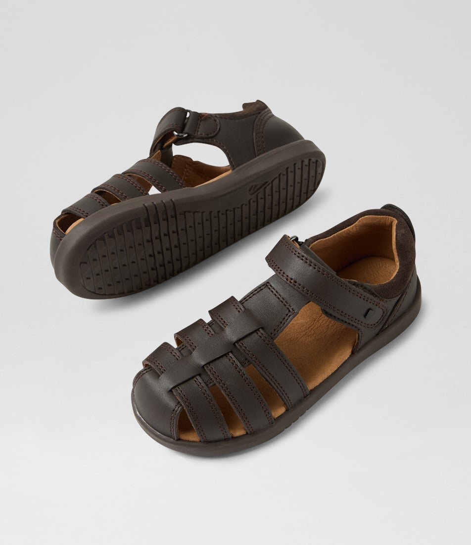 Bobux Kp Roam School Junior Brown Leather Flat Shoes