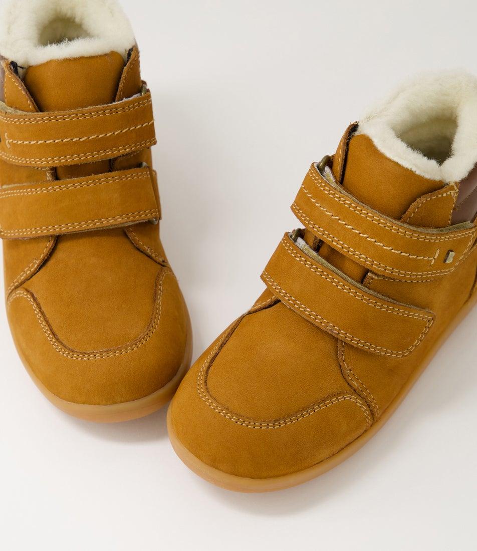 bobux Kp Timber Arctic Junior Mustard Suede Ankle Boots
