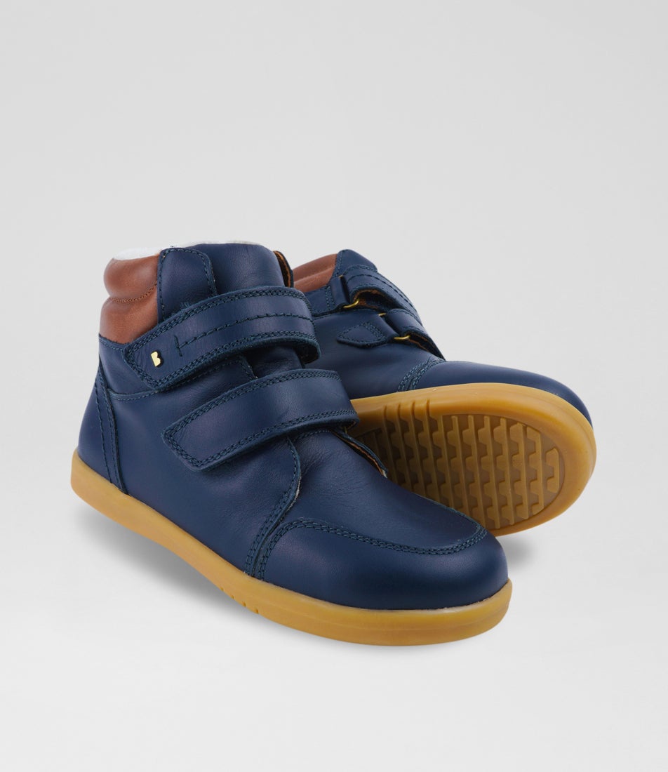 Bobux Kp Timber Arctic Junior Navy Leather Ankle Boots