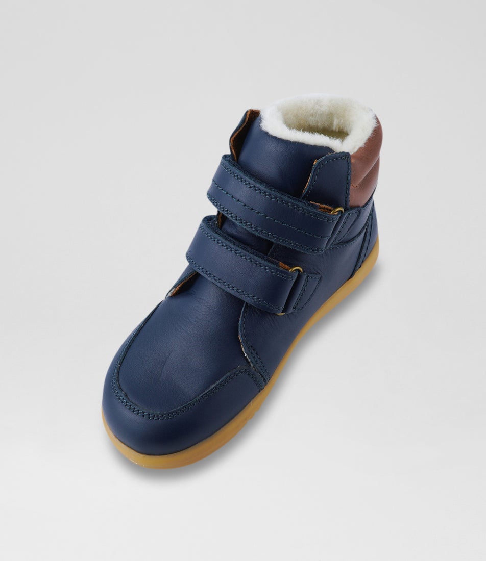 Bobux Kp Timber Arctic Junior Navy Leather Ankle Boots
