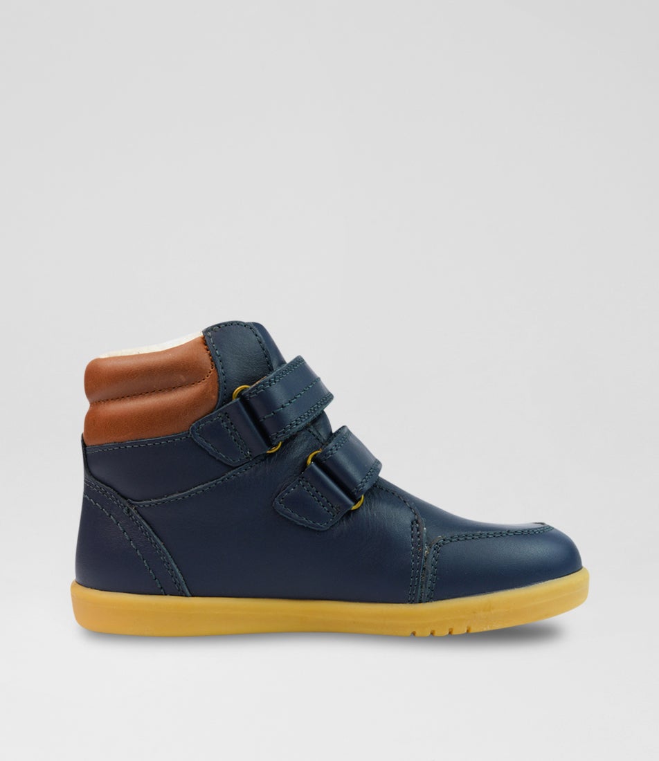 Bobux Kp Timber Arctic Junior Navy Leather Ankle Boots