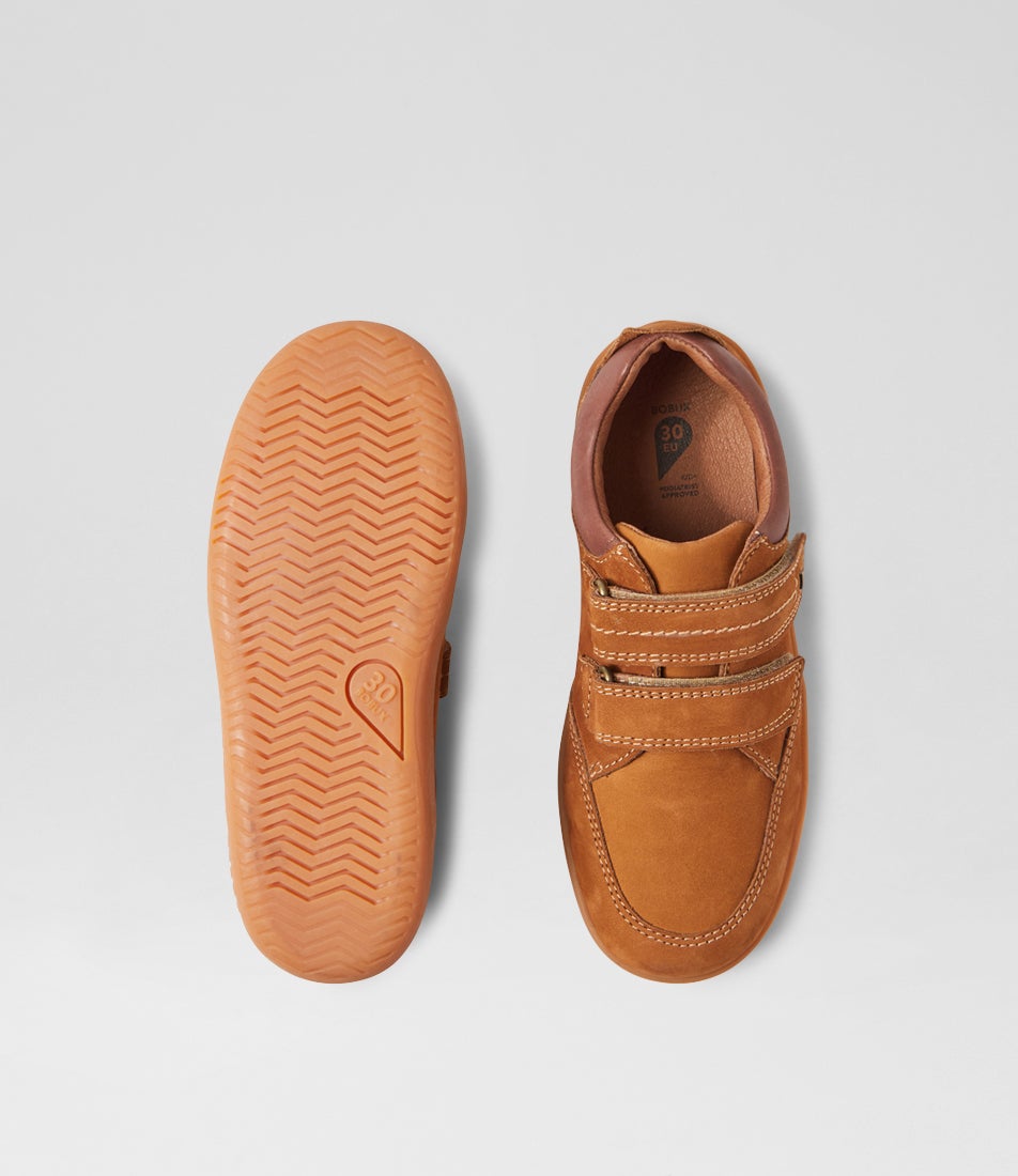 Bobux Kp Timber Junior Low Mustard Leather Flat Shoes
