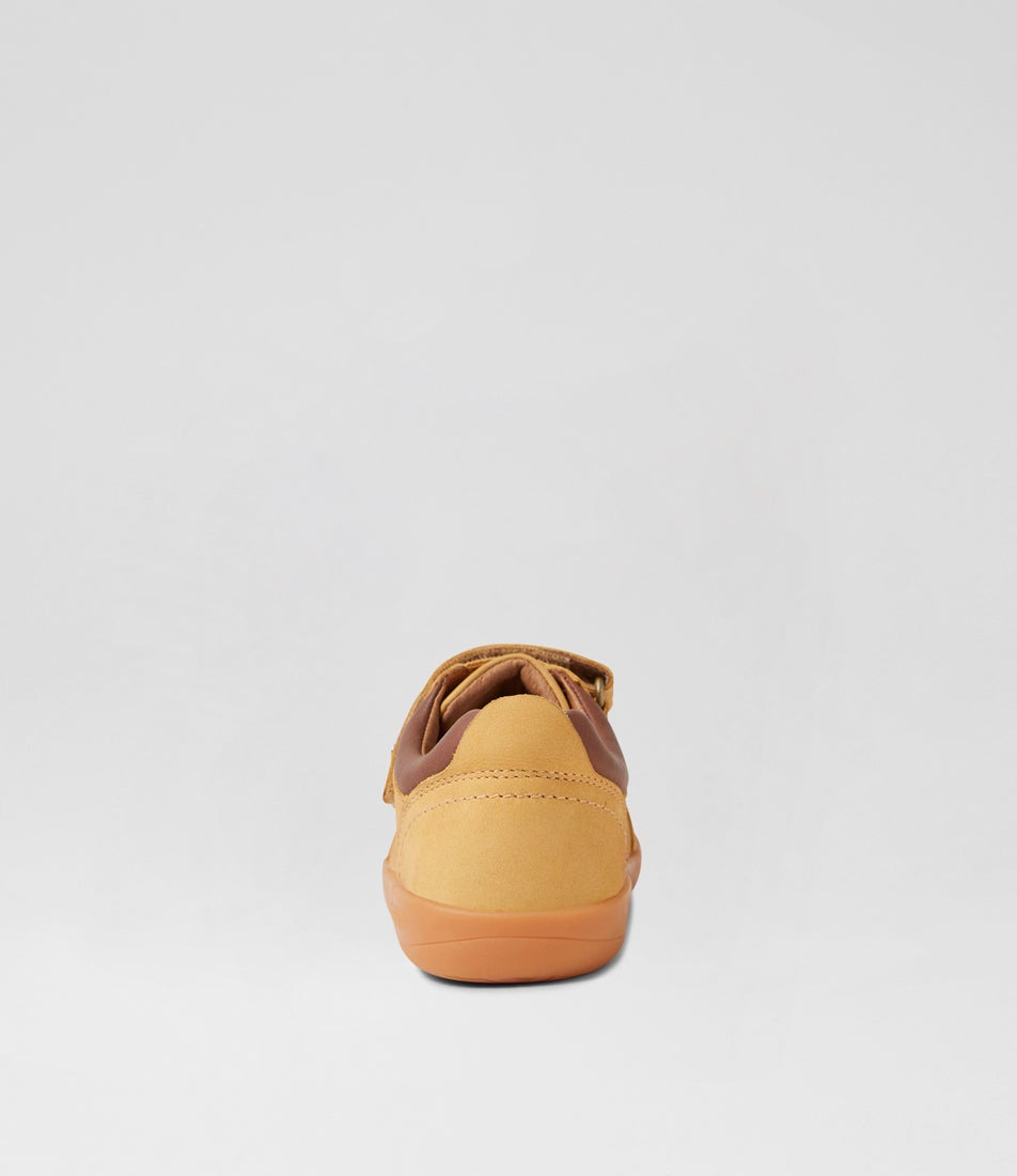 Bobux Kp Timber Low Junior Oak Buff Nubuck Flat Shoes