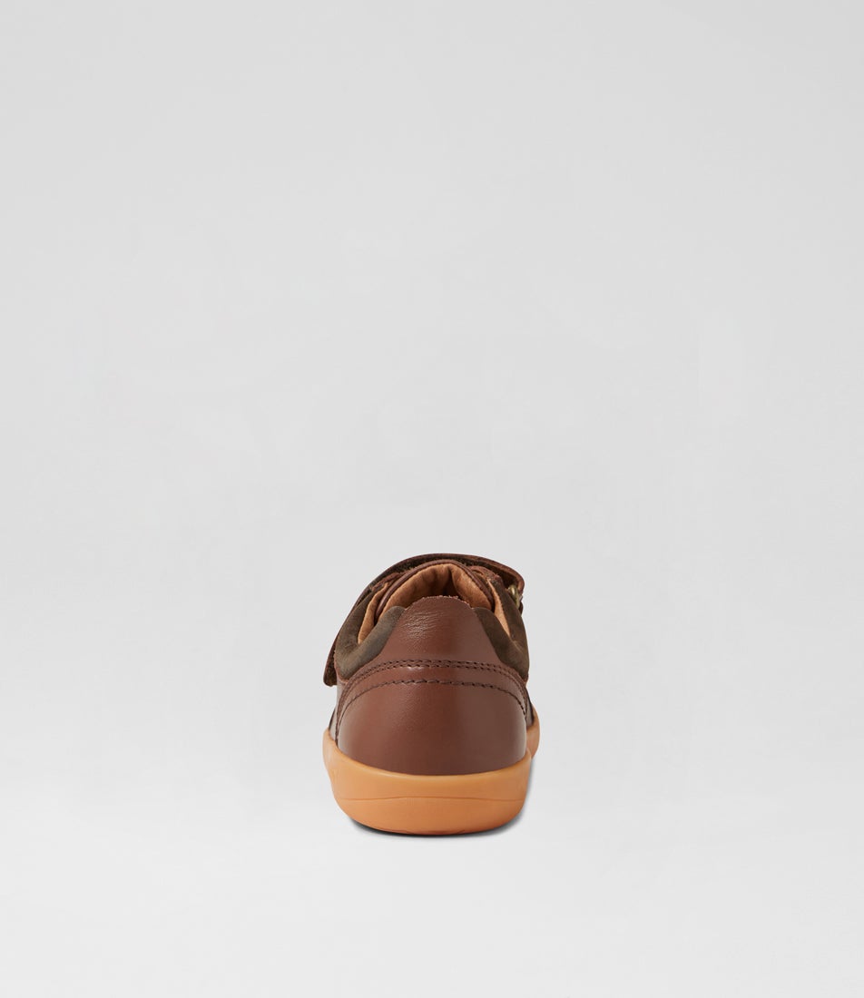 Bobux Kp Timber Low Junior Toffee Leather Flat Shoes