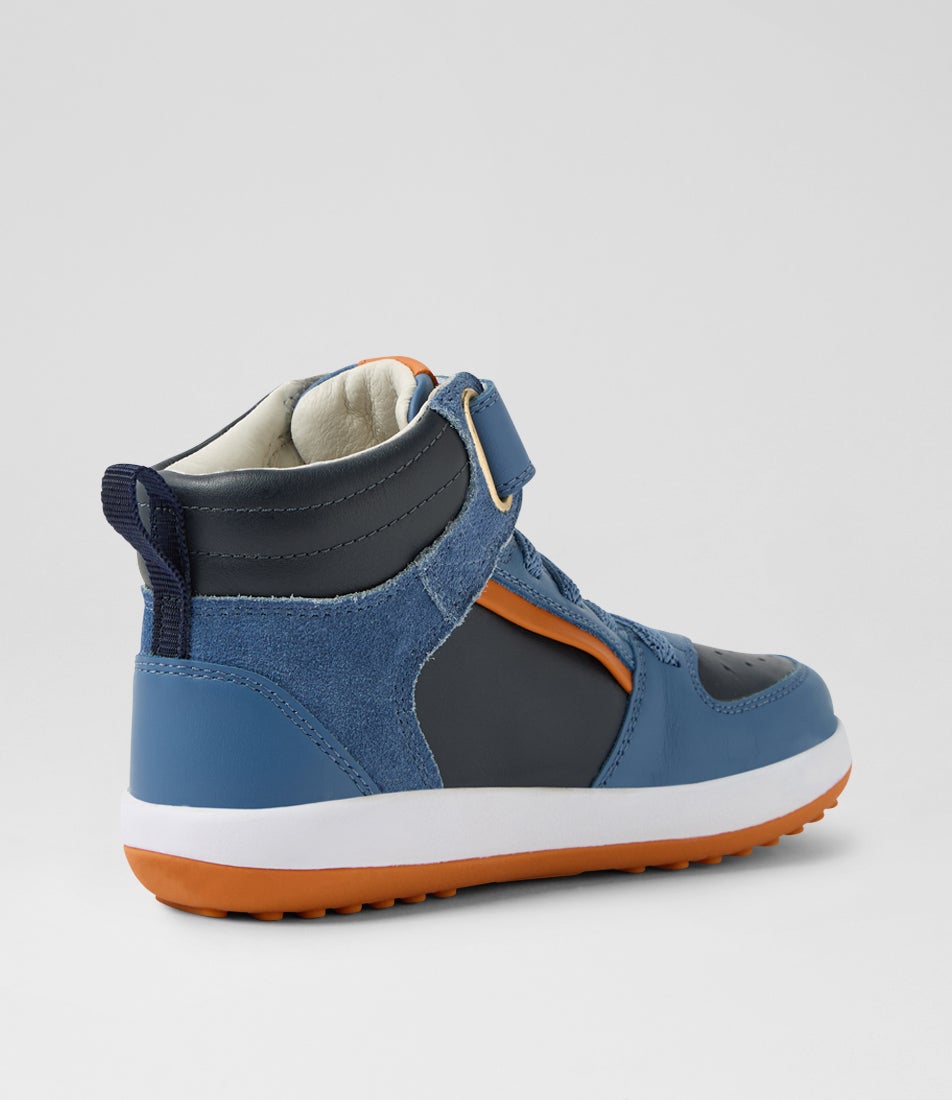 Bobux Kp Topspin Junior Elemental Blue Leather Ankle Boots
