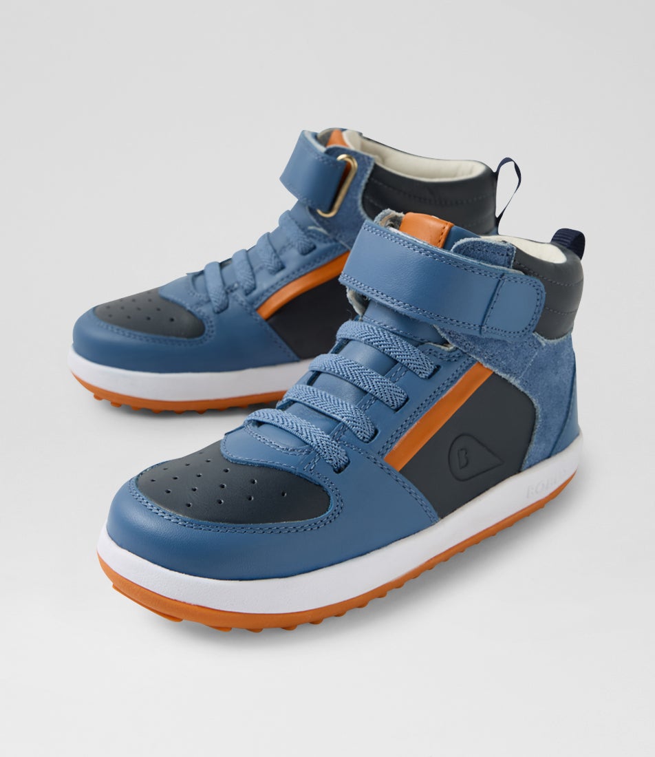 bobux Kp Topspin Junior Elemental Blue Leather Ankle Boots