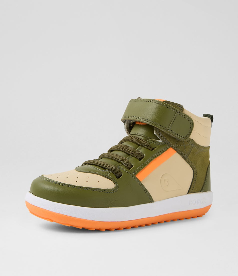 Bobux Kp Topspin Junior Sea Kelp Woodash Leather Ankle Boots