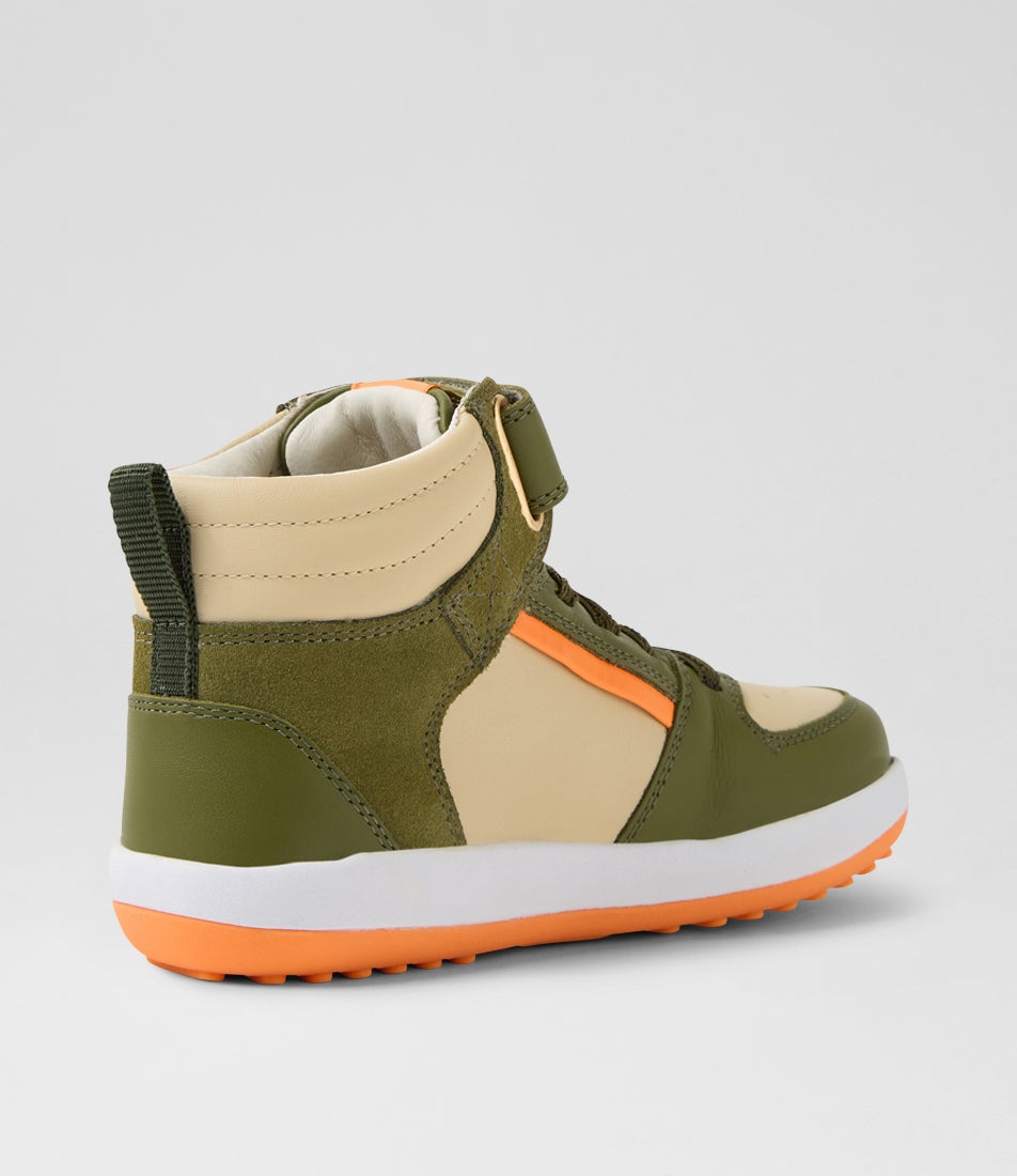 Bobux Kp Topspin Junior Sea Kelp Woodash Leather Ankle Boots