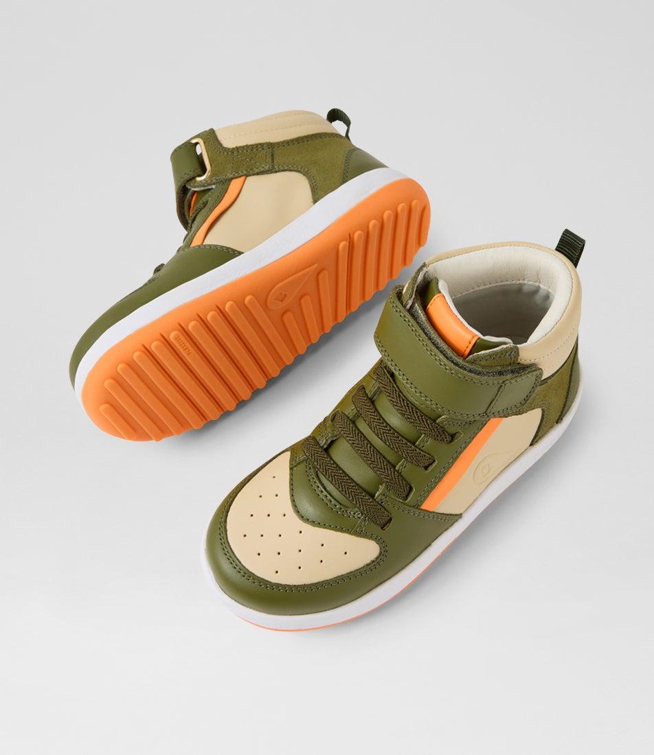 Bobux Kp Topspin Junior Sea Kelp Woodash Leather Ankle Boots