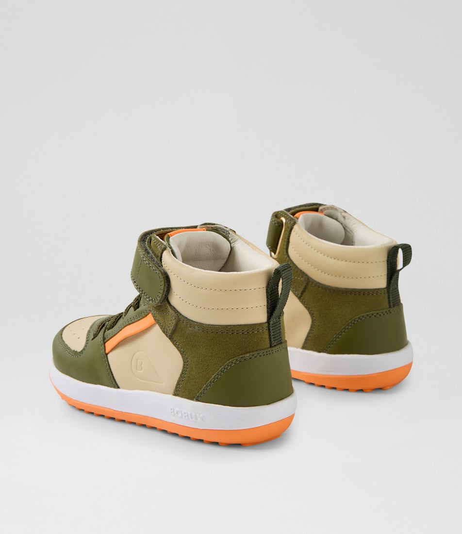 bobux Kp Topspin Junior Sea Kelp Woodash Leather Ankle Boots