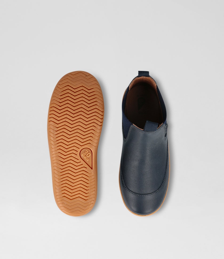 Bobux Kp Traveler Junior Navy Leather Chelsea Boots
