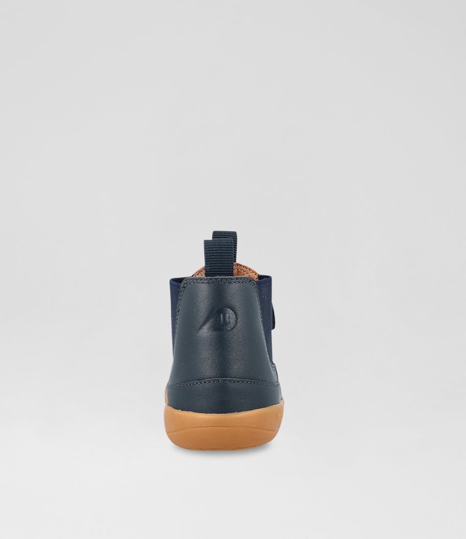 Bobux Kp Traveler Junior Navy Leather Chelsea Boots