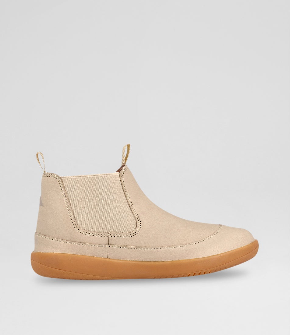bobux Kp Traveler Junior Oat Milk Leather Chelsea Boots