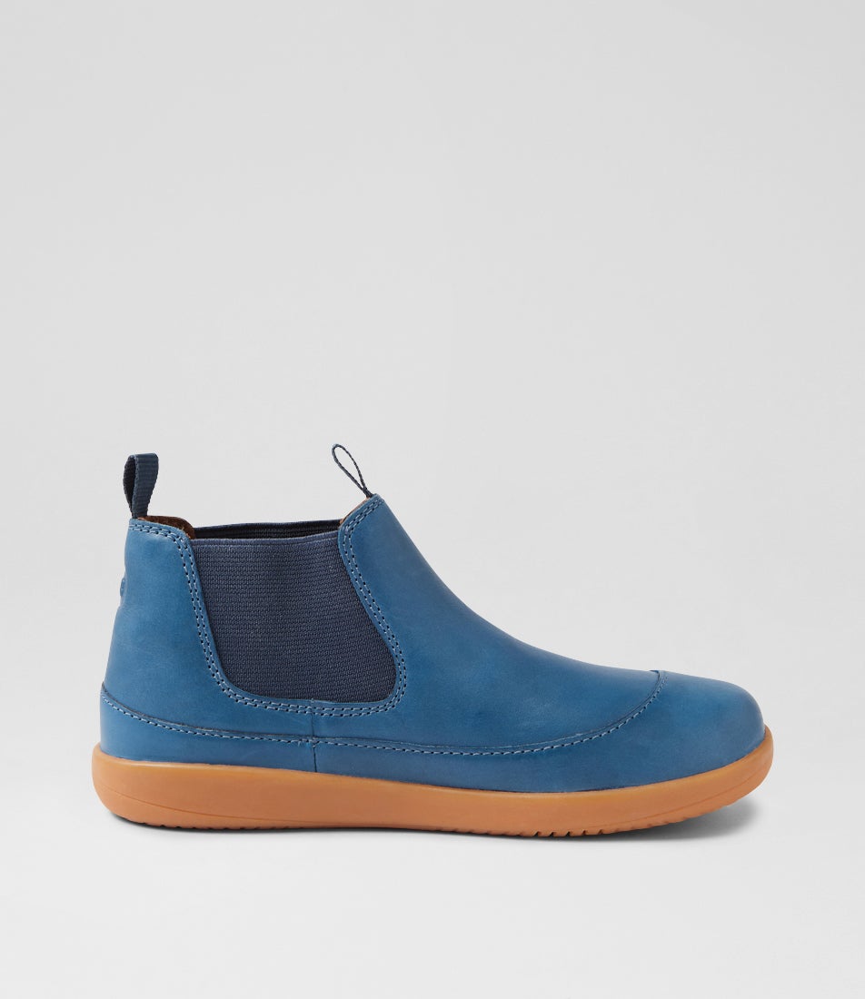 Bobux Kp Traveler Junior Tidal Teal Leather Chelsea Boots