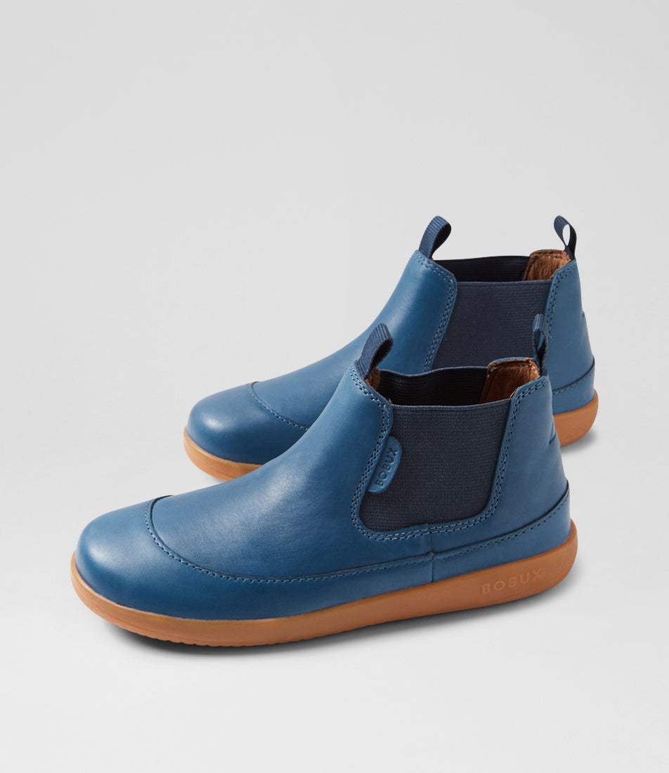 bobux Kp Traveler Junior Tidal Teal Leather Chelsea Boots