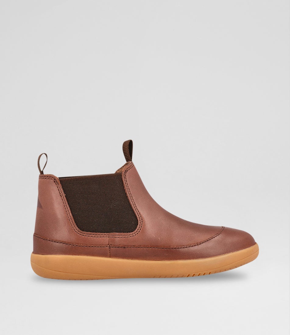 Bobux Kp Traveler Junior Toffee Leather Chelsea Boots