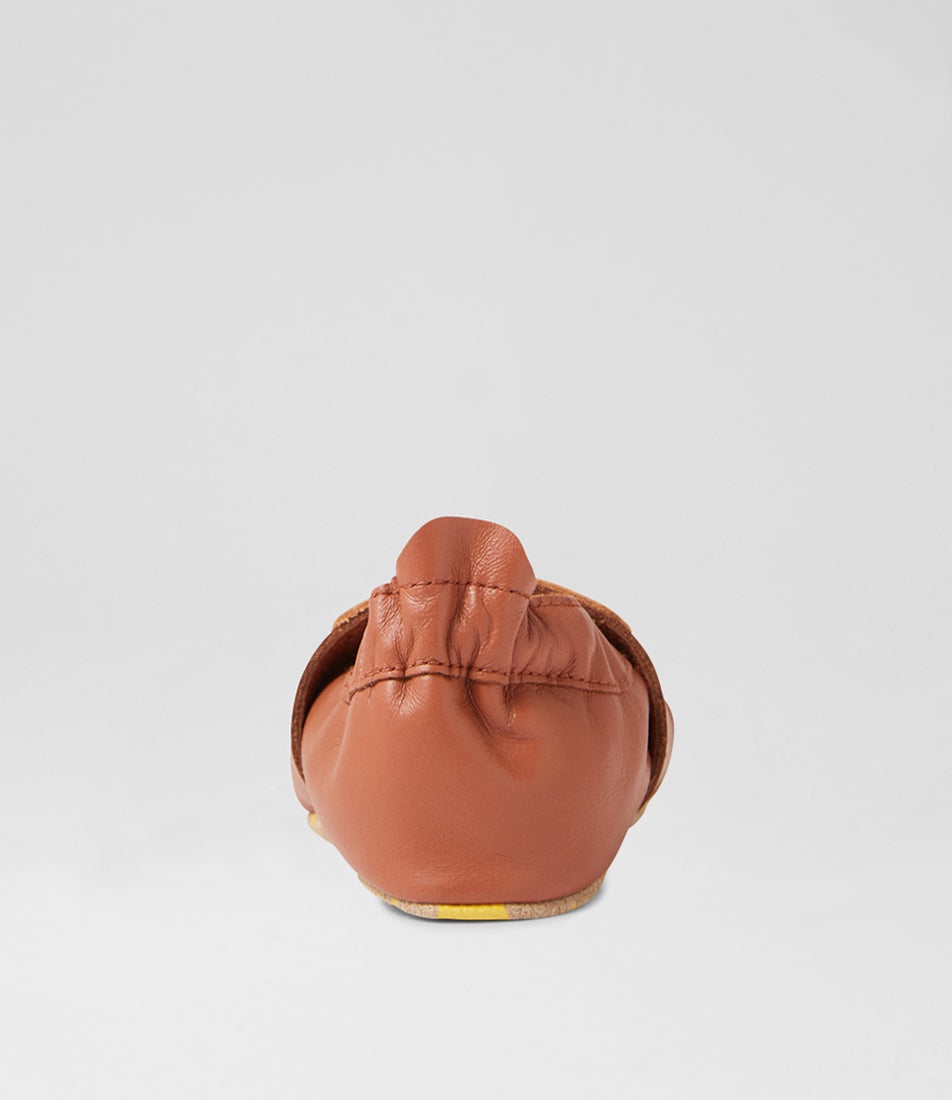 Bobux Ss Cheeky Monkey Mocha Sandstorm Leather Flat Shoes