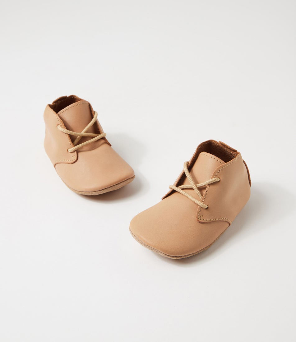 bobux Ss Desert Lace Infant Caramel Leather Ankle Boots