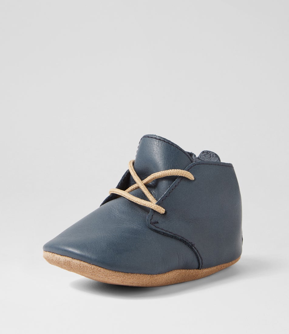 Bobux Ss Desert Lace Infant Navy Leather Ankle Boots