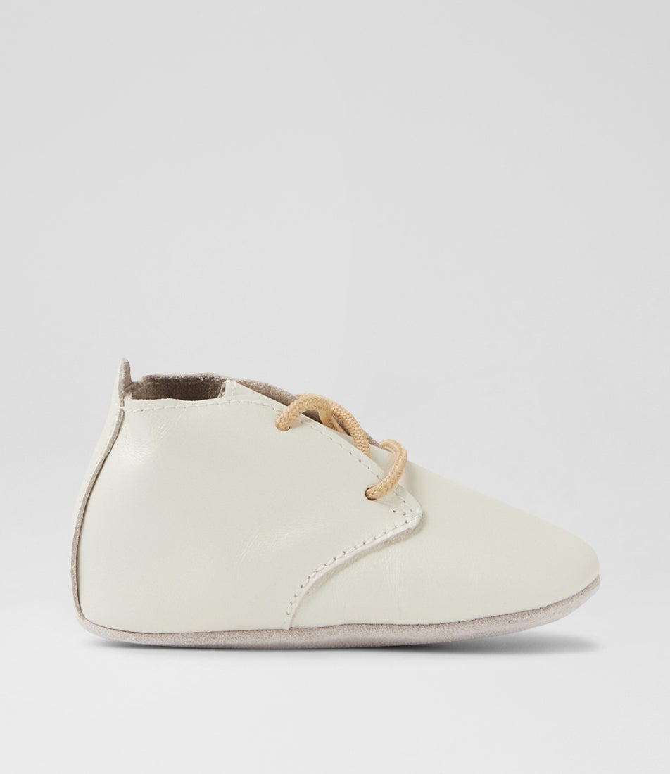 Bobux Ss Desert Lace Infant Pearl Leather Ankle Boots