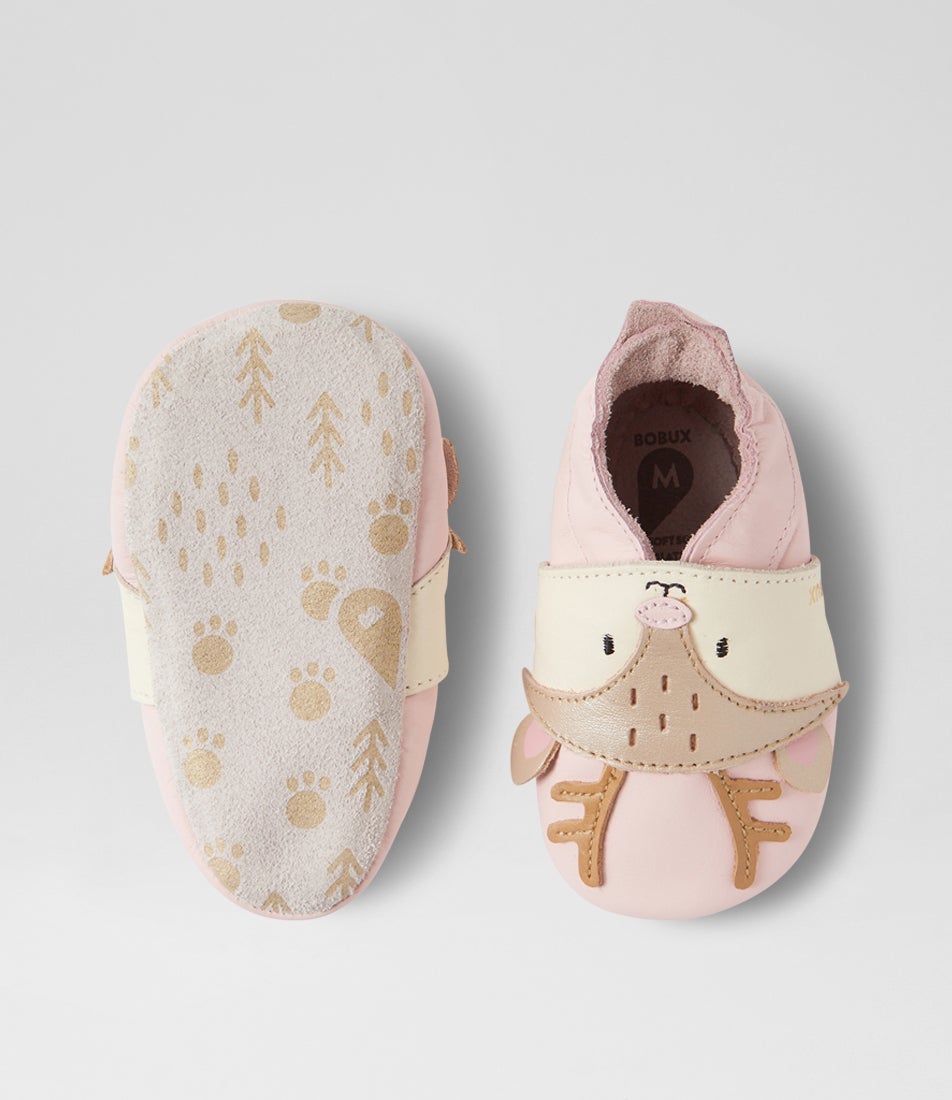 Bobux Ss Fawna Infant Rosewater Vanilla Leather Flat Shoes