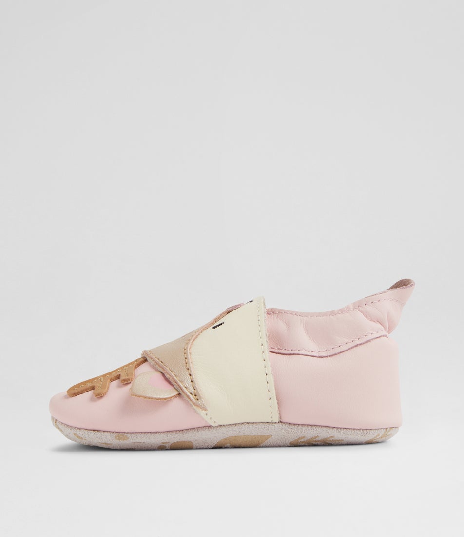 Bobux Ss Fawna Infant Rosewater Vanilla Leather Flat Shoes