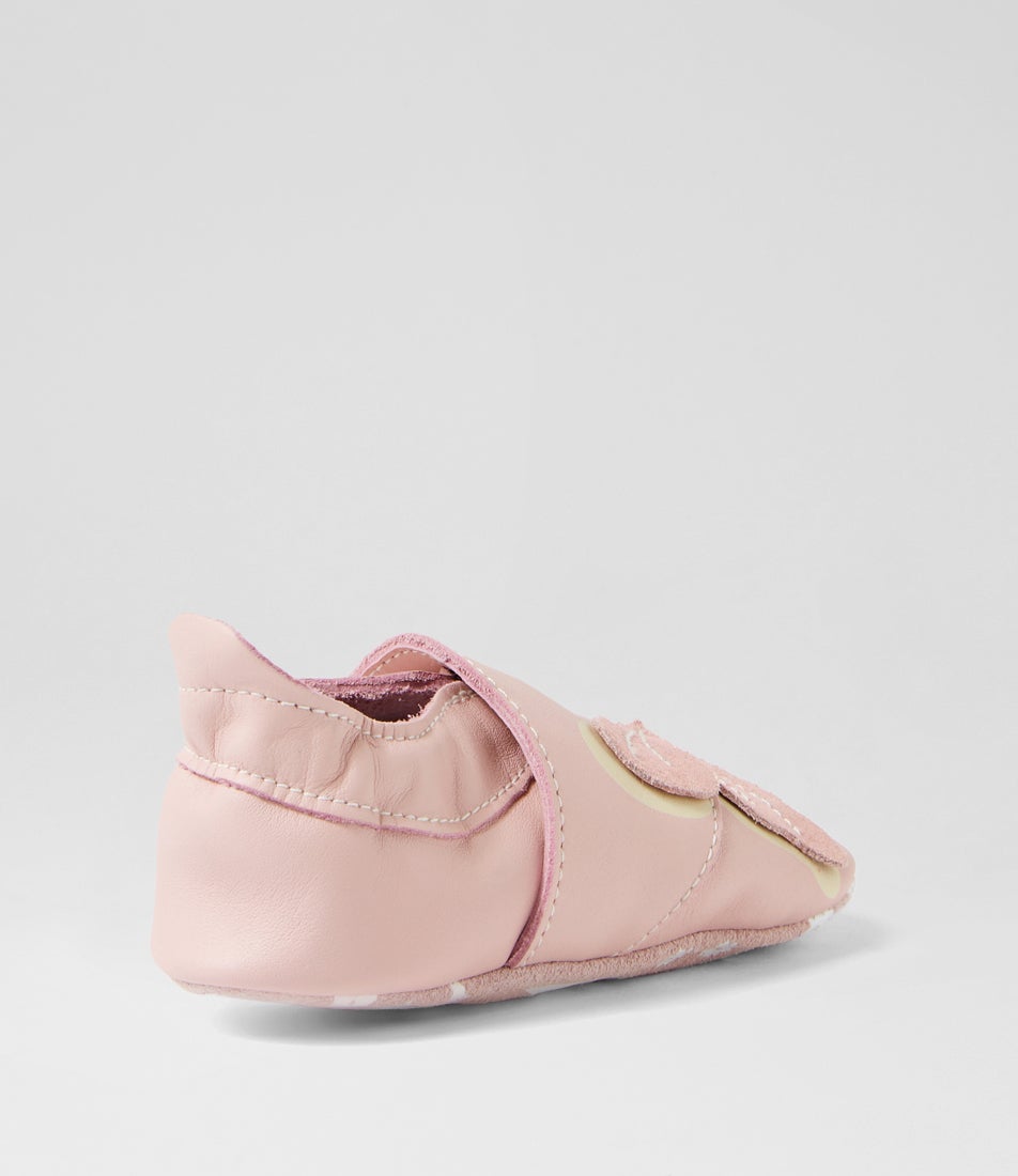 Bobux Ss Glitter Wings Infant Blossom Leather Flat Shoes