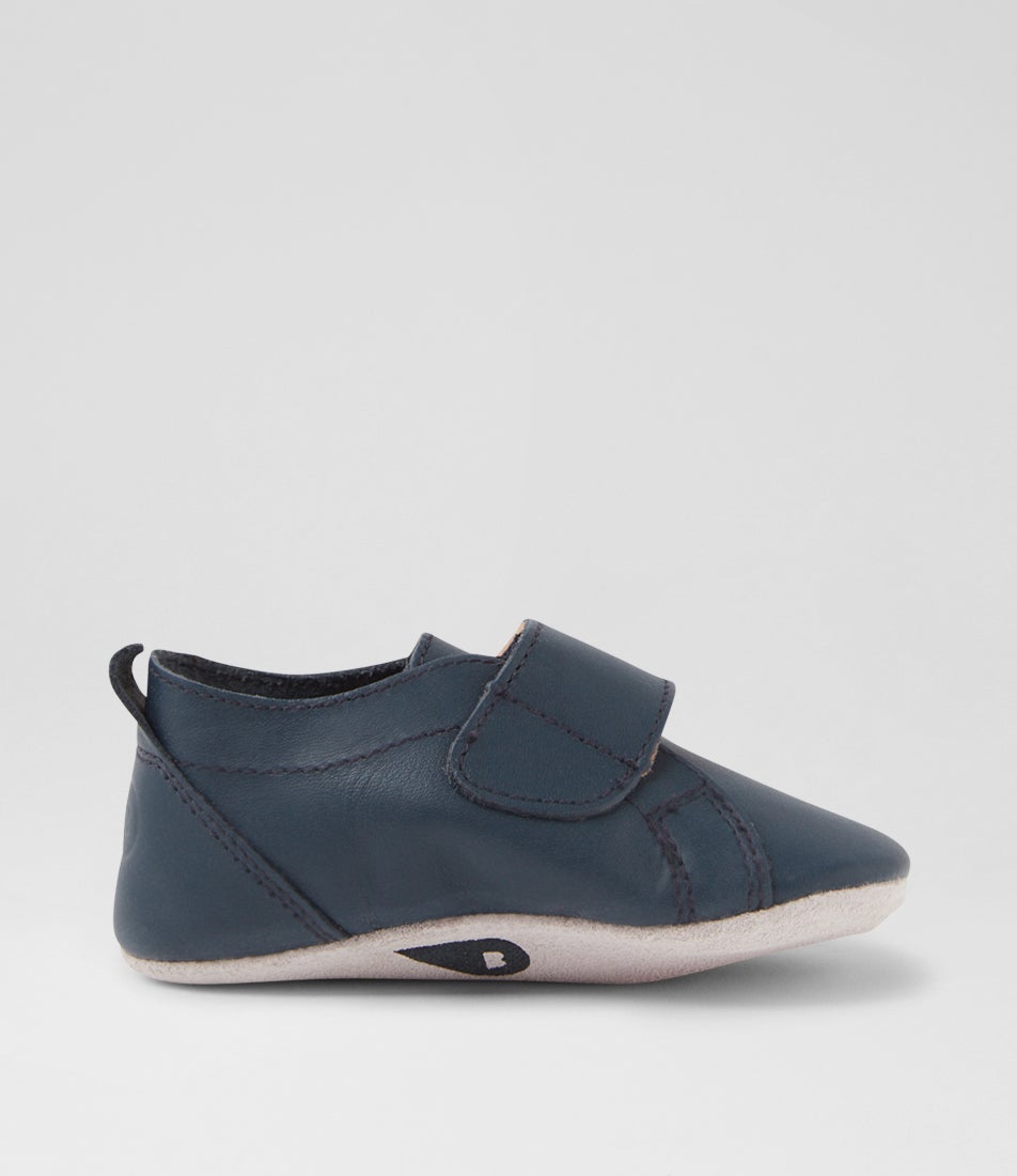 Bobux Ss Grass Court Mini Infant Navy Leather Flat Shoes