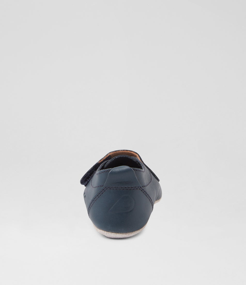 Bobux Ss Grass Court Mini Infant Navy Leather Flat Shoes