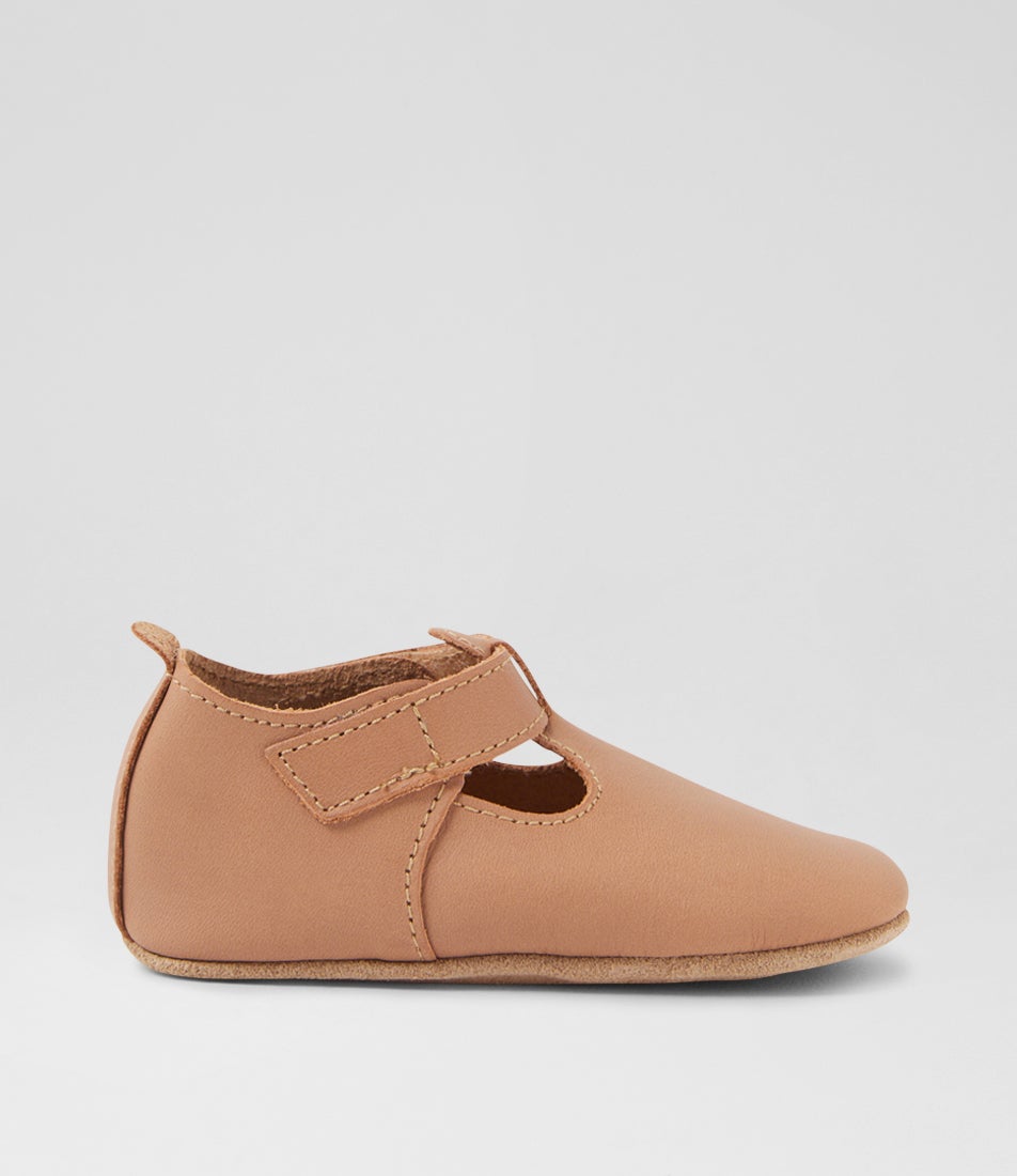 Bobux Ss Jack And Jill Infant Caramel Leather Flat Shoes