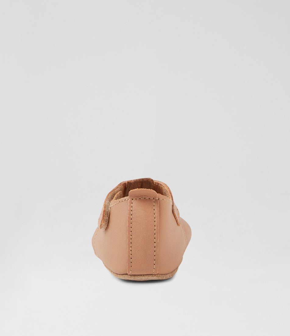 Bobux Ss Jack And Jill Infant Caramel Leather Flat Shoes