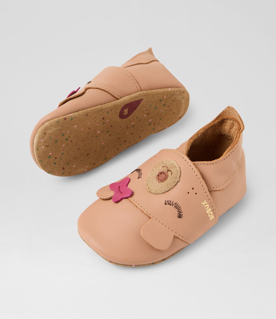 Bobux Ss Mama Bear Infant Caramel Leather Flat Shoes