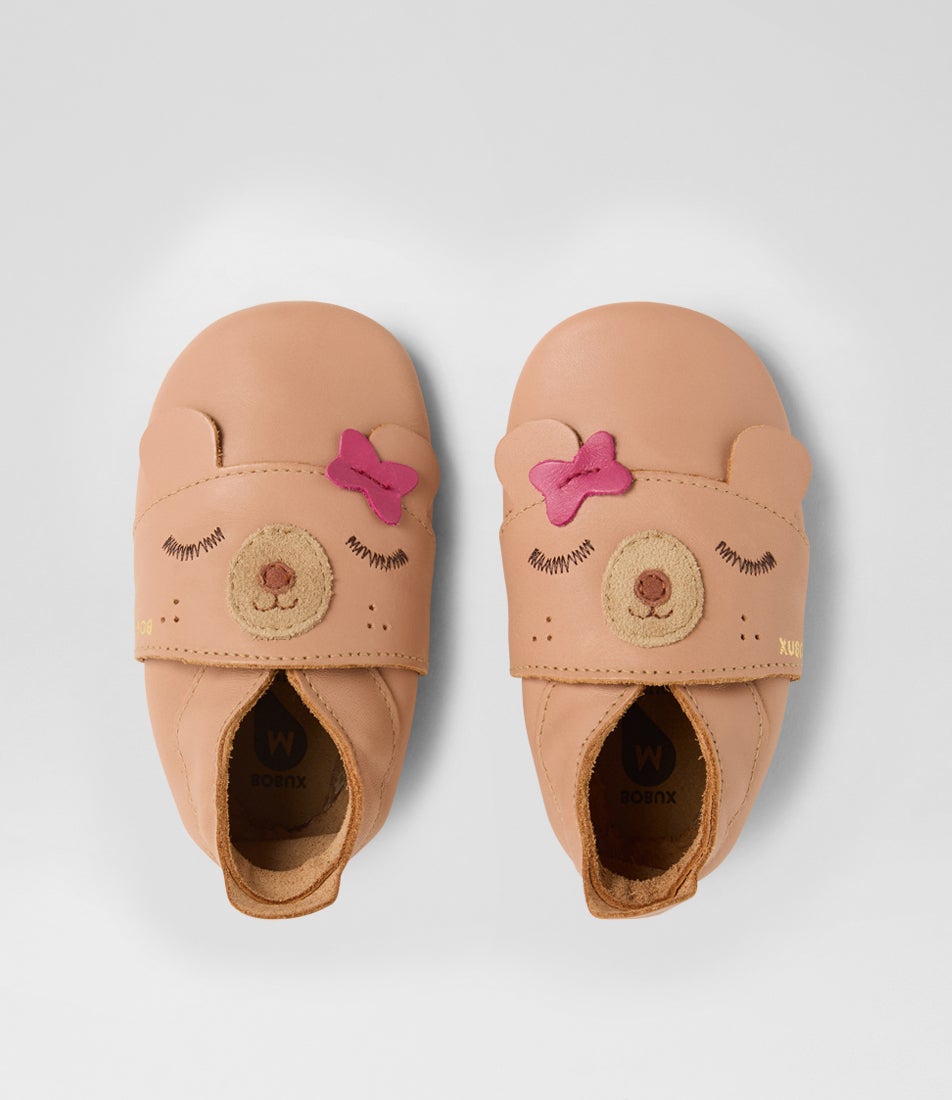 bobux Ss Mama Bear Infant Caramel Leather Flat Shoes