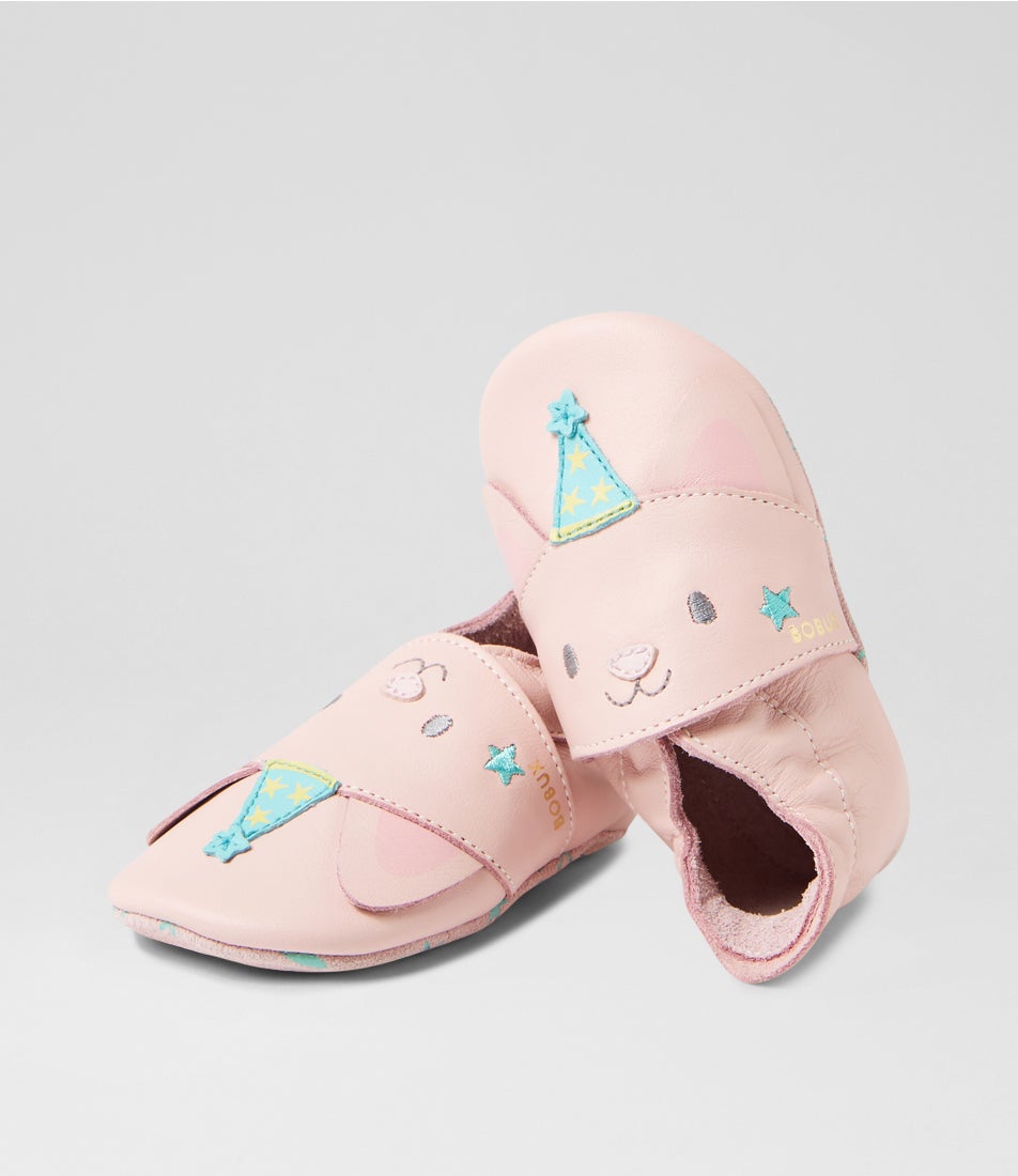 bobux Ss Marvelous Mouse Blossom Leather Flat Shoes