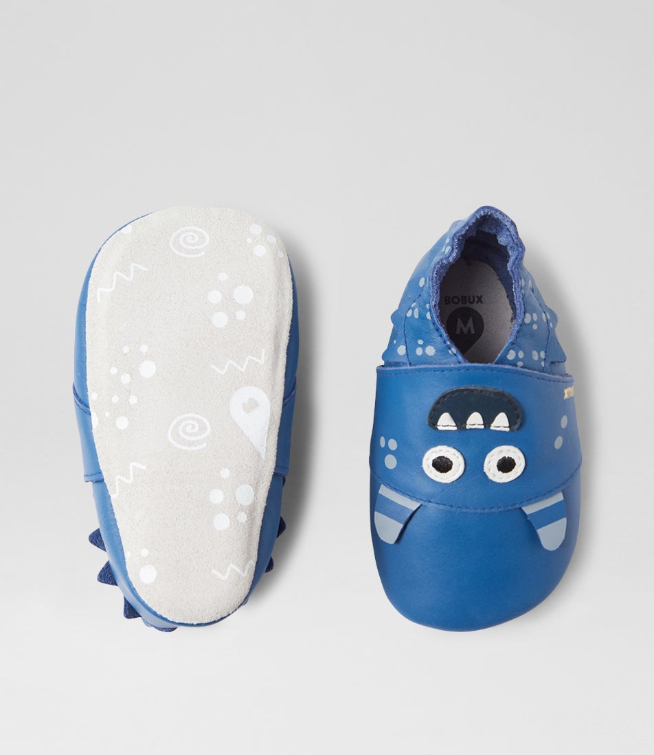Bobux Ss Murphy Infant Binjau Blue Navy Leather Flat Shoes