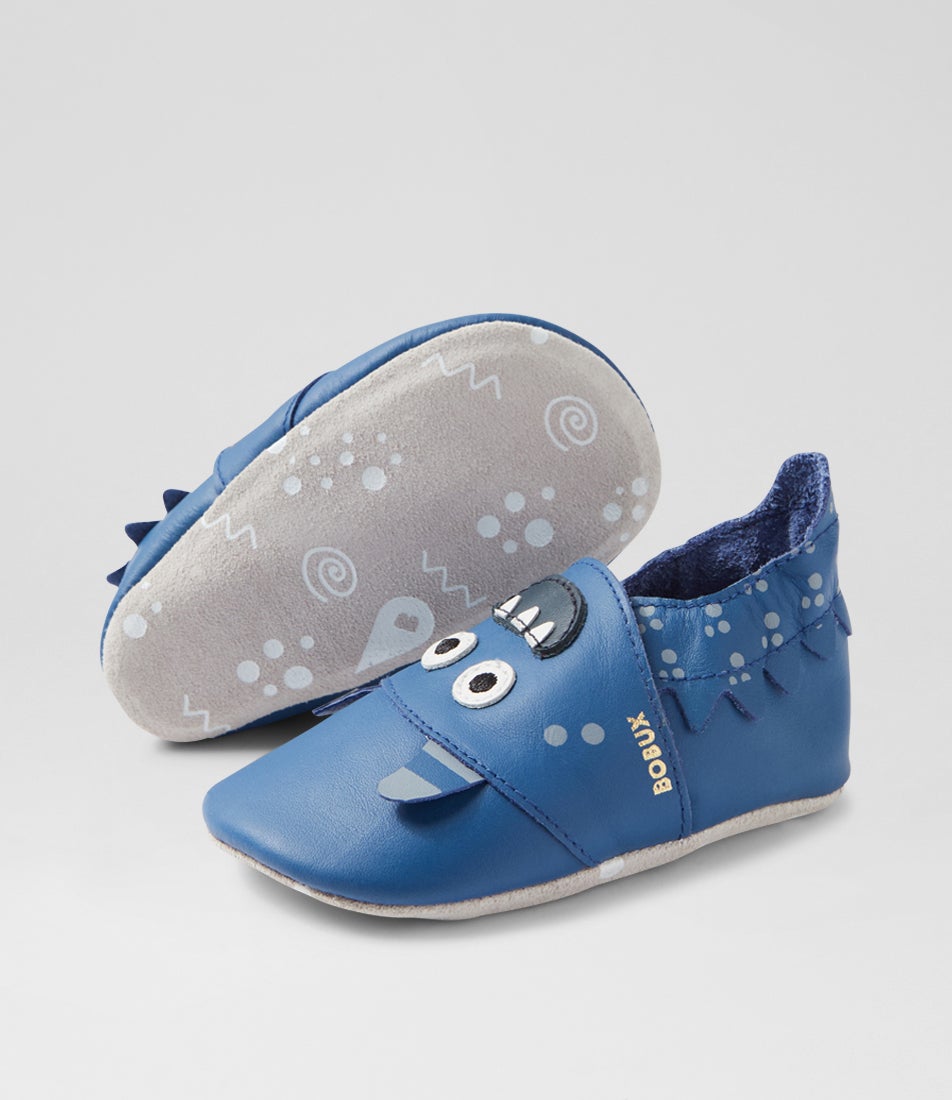 bobux Ss Murphy Infant Binjau Blue Navy Leather Flat Shoes