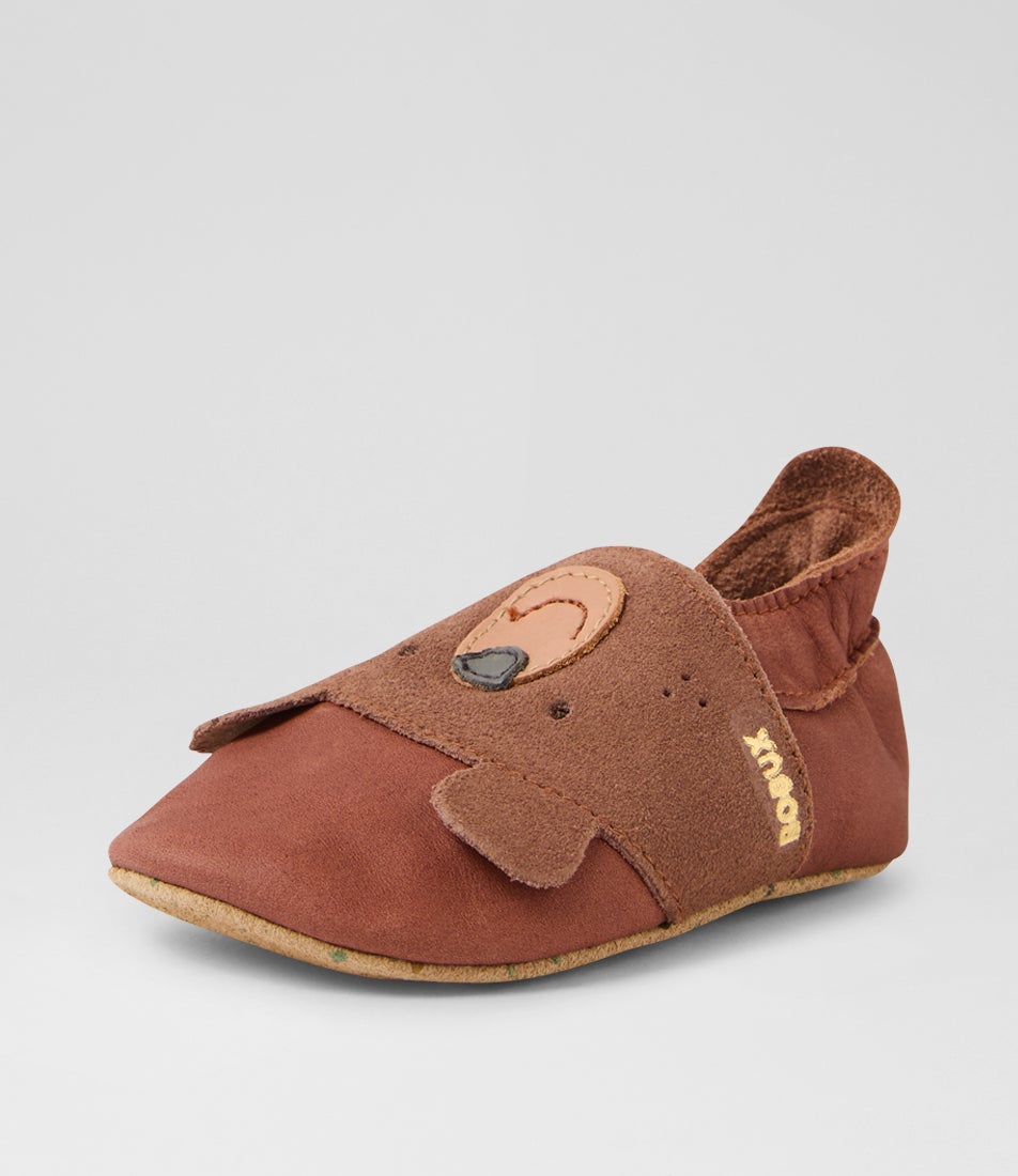Bobux Ss Papa Bear Infant Toffee Leather Flat Shoes