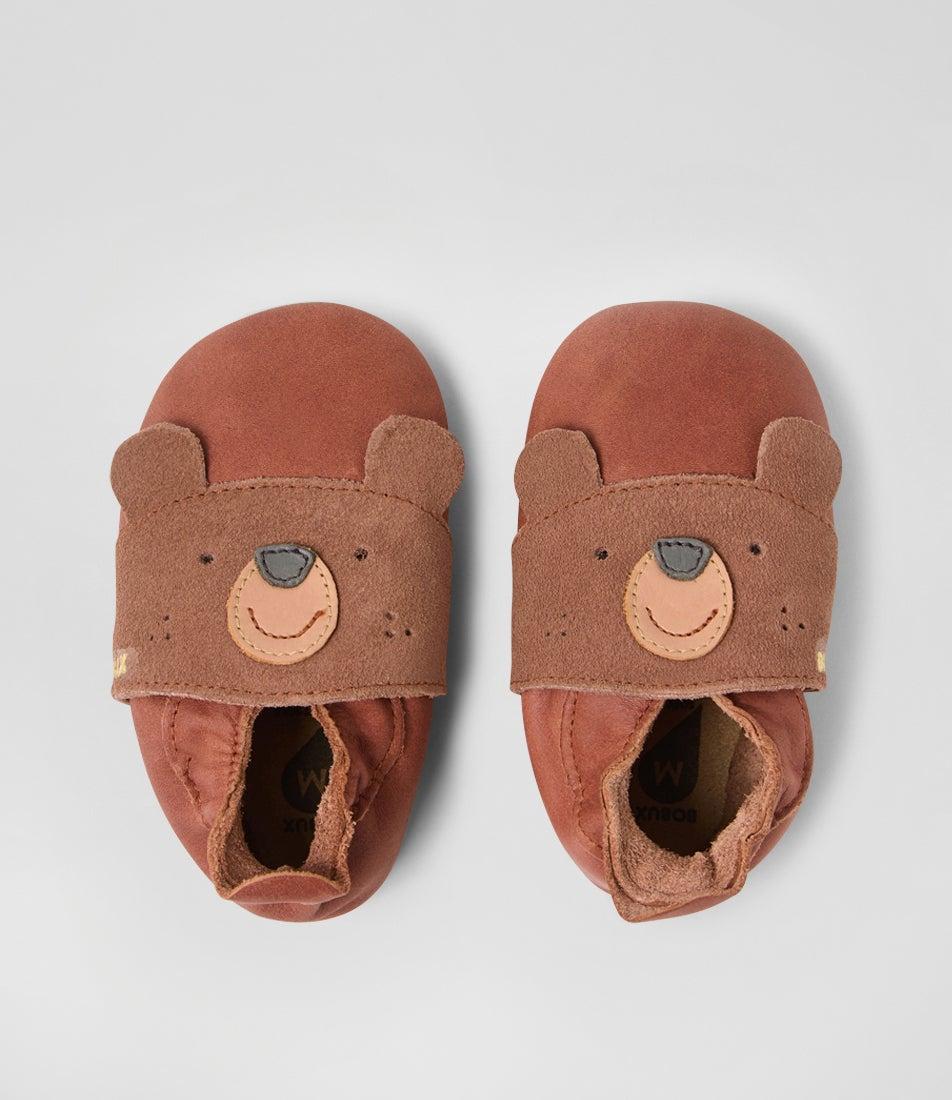 bobux Ss Papa Bear Infant Toffee Leather Flat Shoes