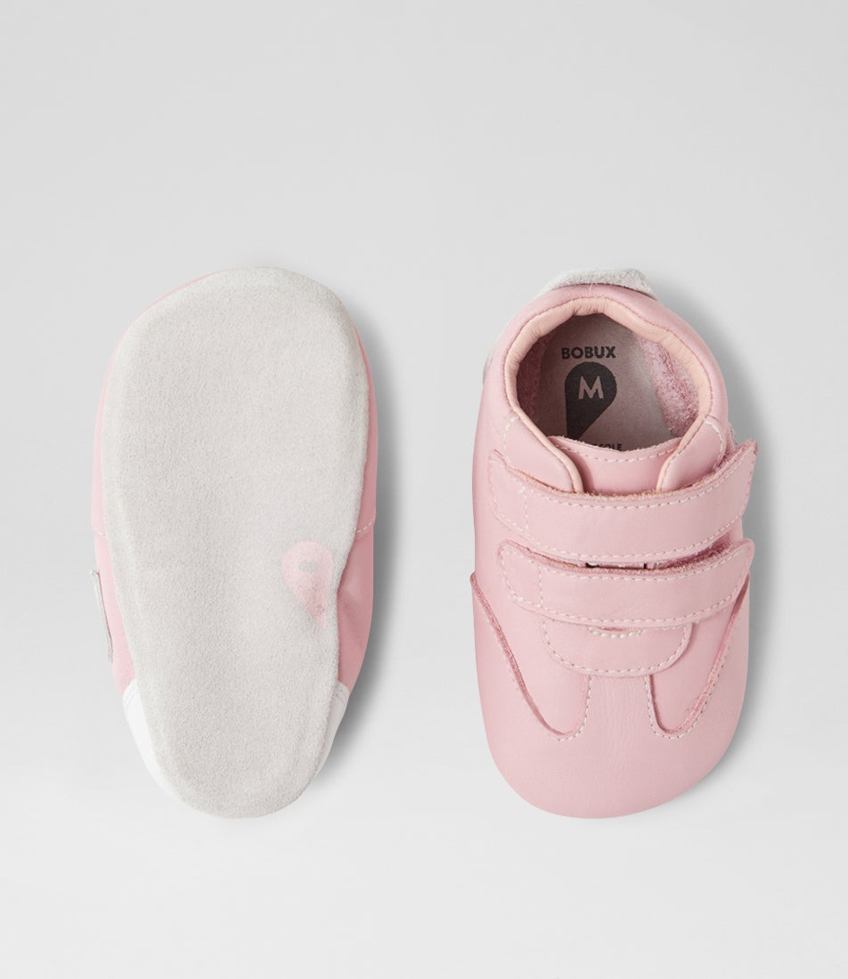 Bobux Ss Pitch Infant Blossom White Leather Flat Shoes