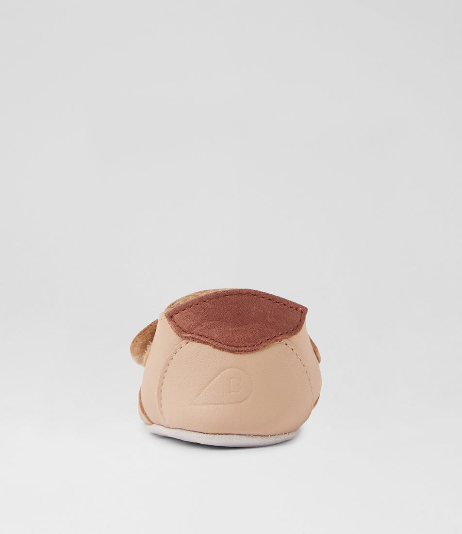 Bobux Ss Riley Mini Infant Beige Toffee Leather Flat Shoes