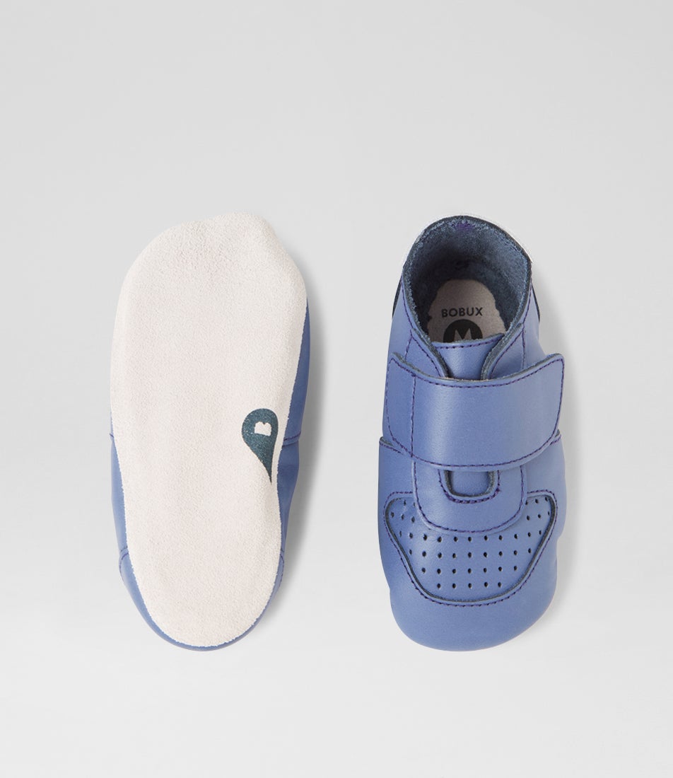 Bobux Ss Riley Mini Infant Blue Indigo Leather Flat Shoes