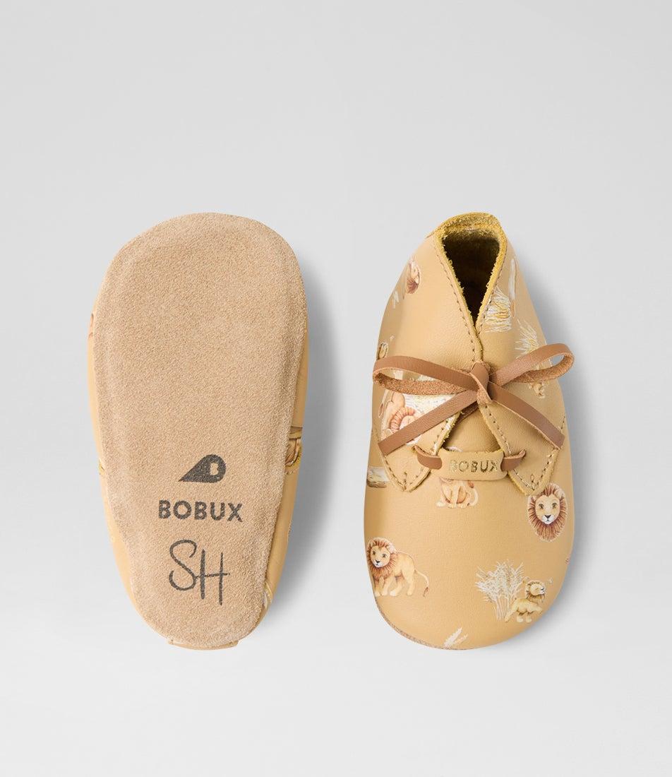 Bobux Ss Roar Lace Infant Taffy Multi Leather Flat Shoes