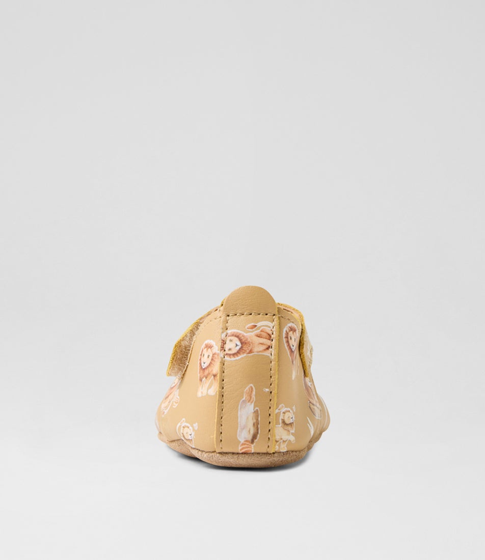 Bobux Ss Roar T Bar Infant Taffy Multi Leather Flat Shoes