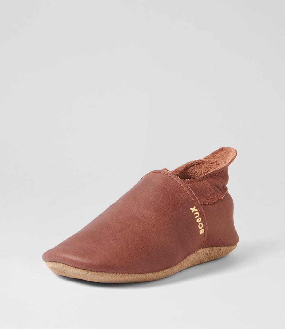 Bobux Ss Simple Shoe Infant Toffee Leather Flat Shoes