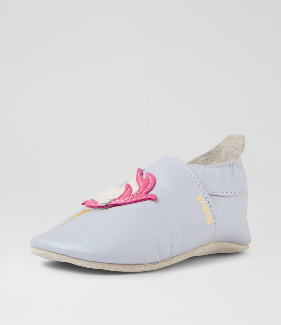 Bobux Ss Stardust Infant Lilac Shimmer Leather Flat Shoes