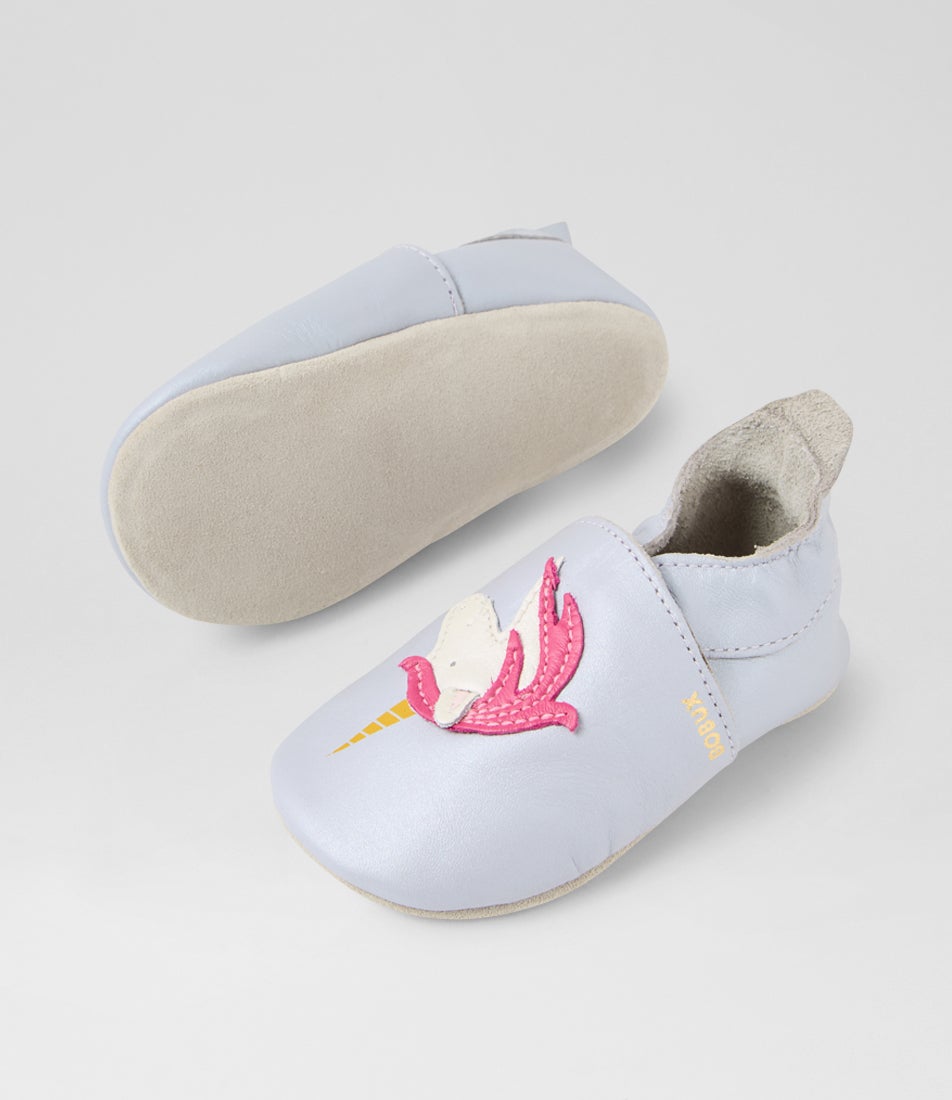 Bobux Ss Stardust Infant Lilac Shimmer Leather Flat Shoes