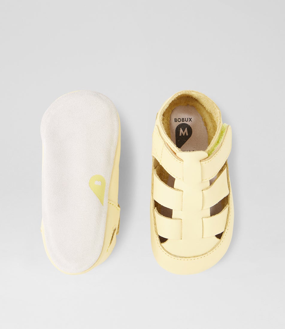 Bobux Ss Tidal Mini Infant Pale Banana Leather Flat Shoes