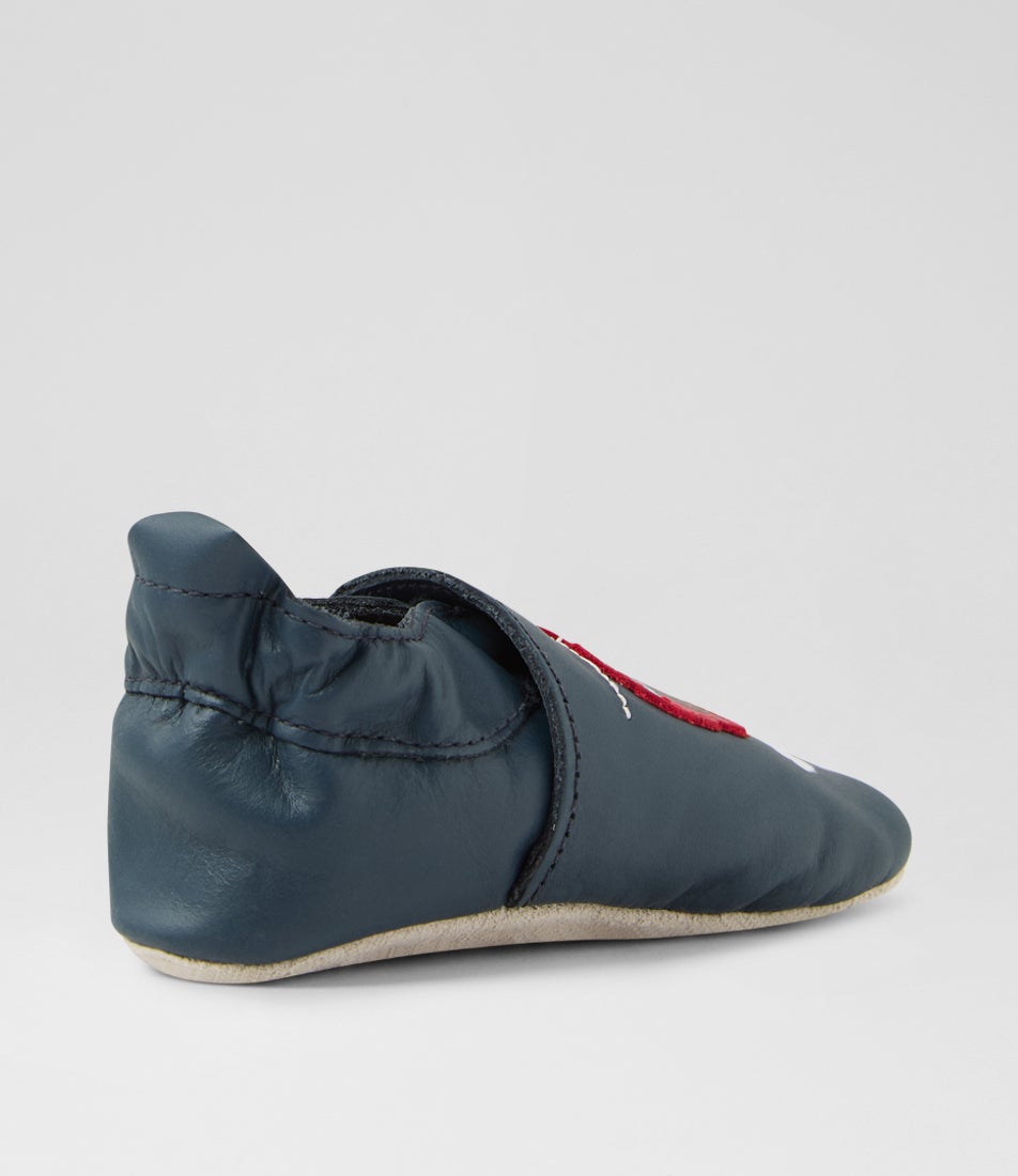 Bobux Ss Train And Carriage Infant Navy Leather Flat Shoes